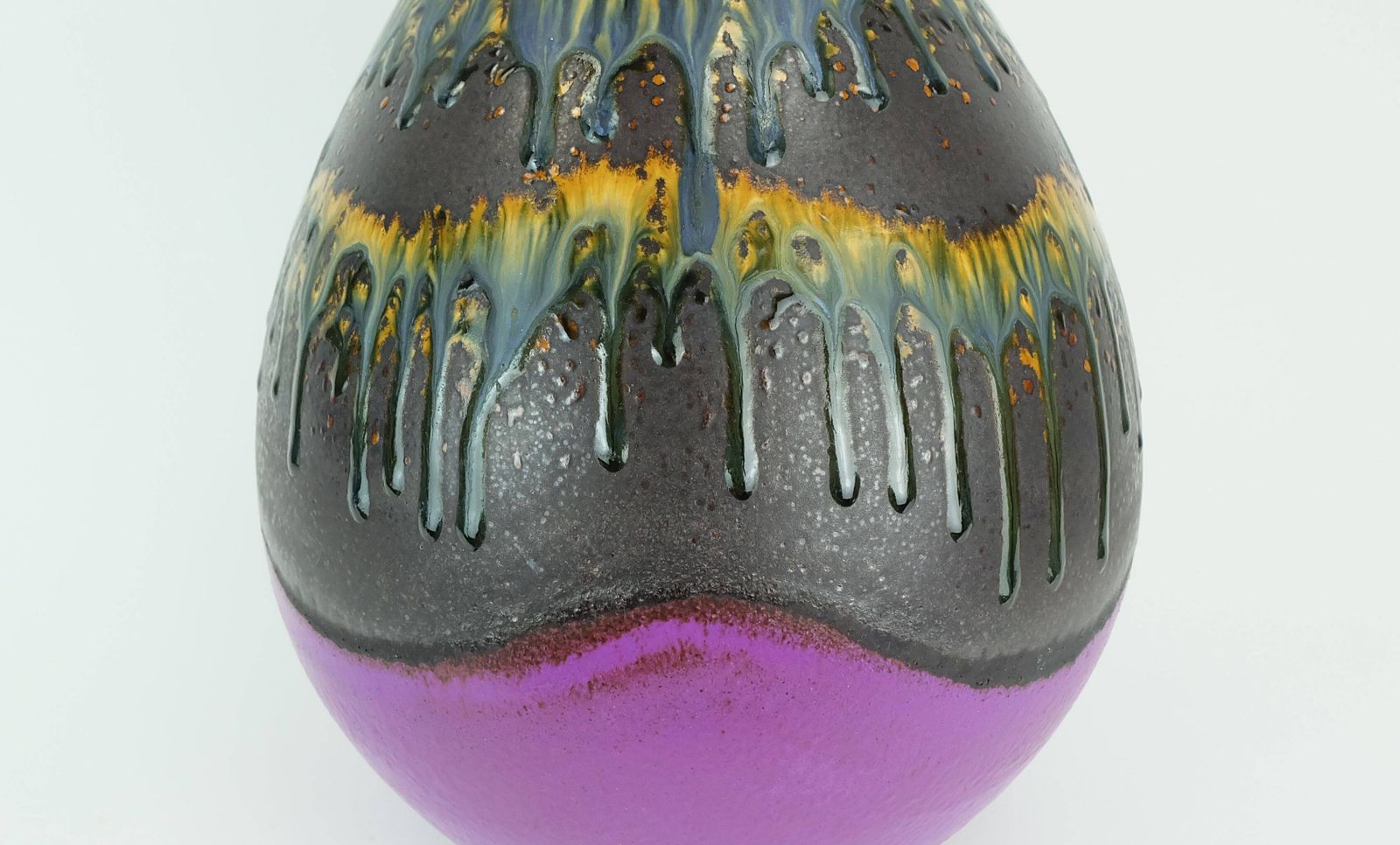 Mid Century Vase Dumler & Breiden Vase Model 122/30 With Rare Colorful Patt photo vintage