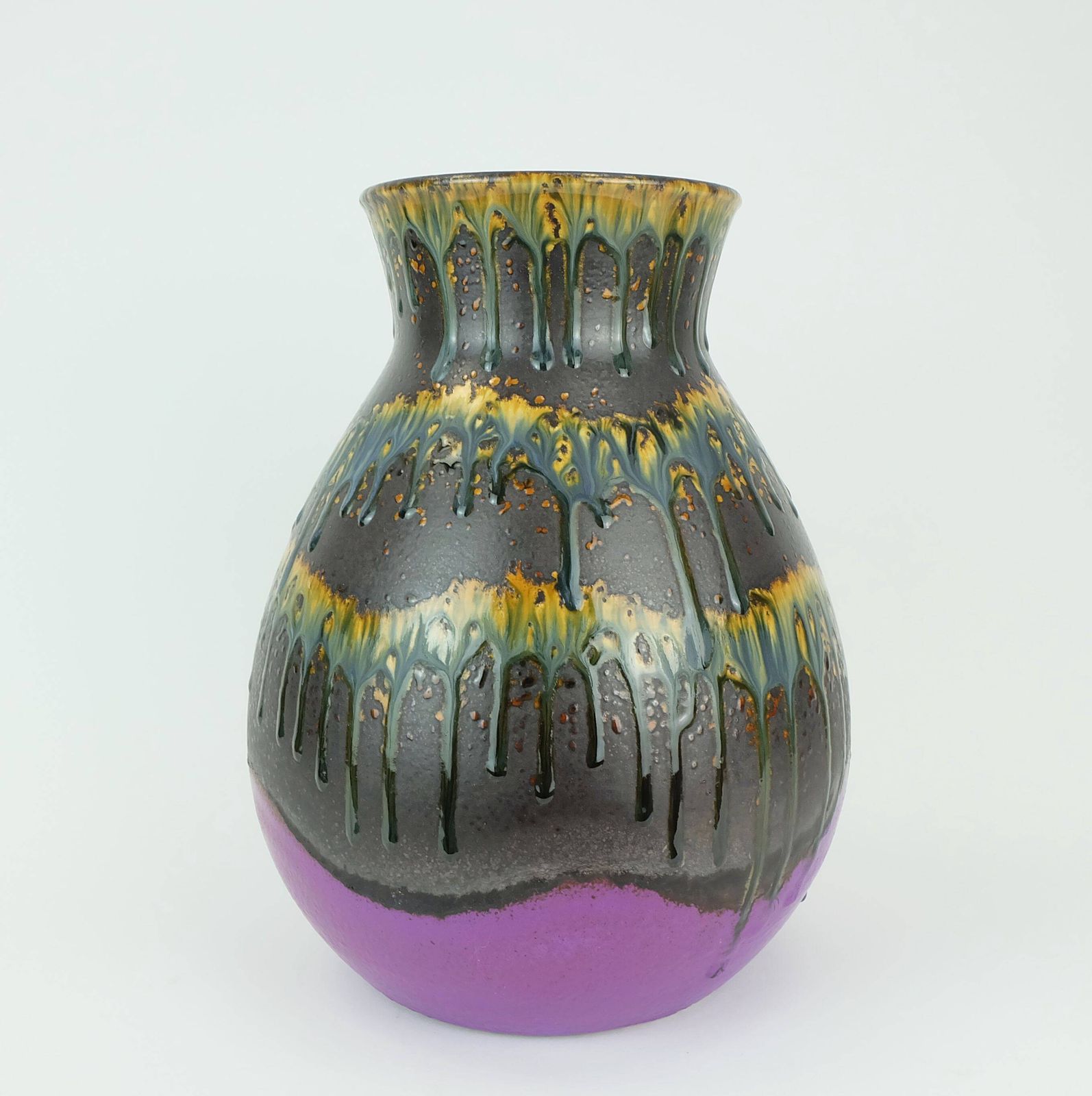 photo for sale Mid Century Vase Dumler & Breiden Vase Model 122/30 With Rare Colorful Patt