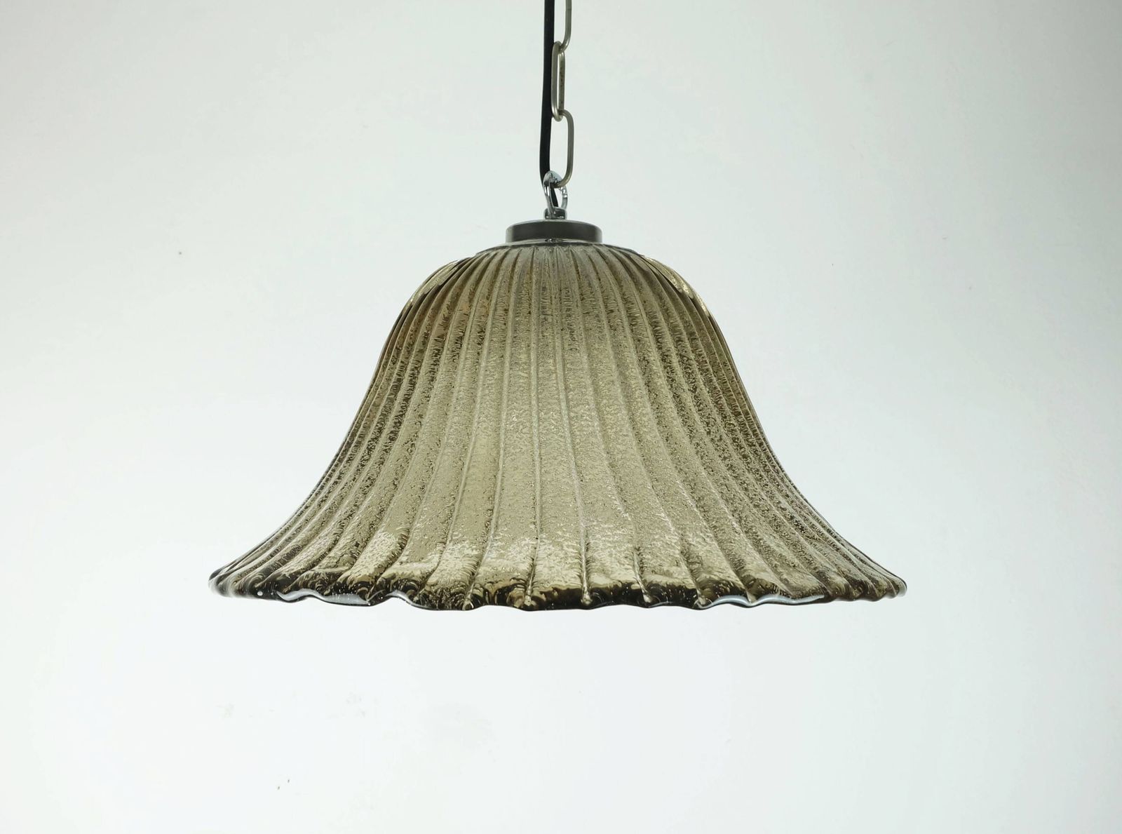 Mid Century Pendant Light Briloner Leuchten Murano Glass And Metal 1970s photo furniture