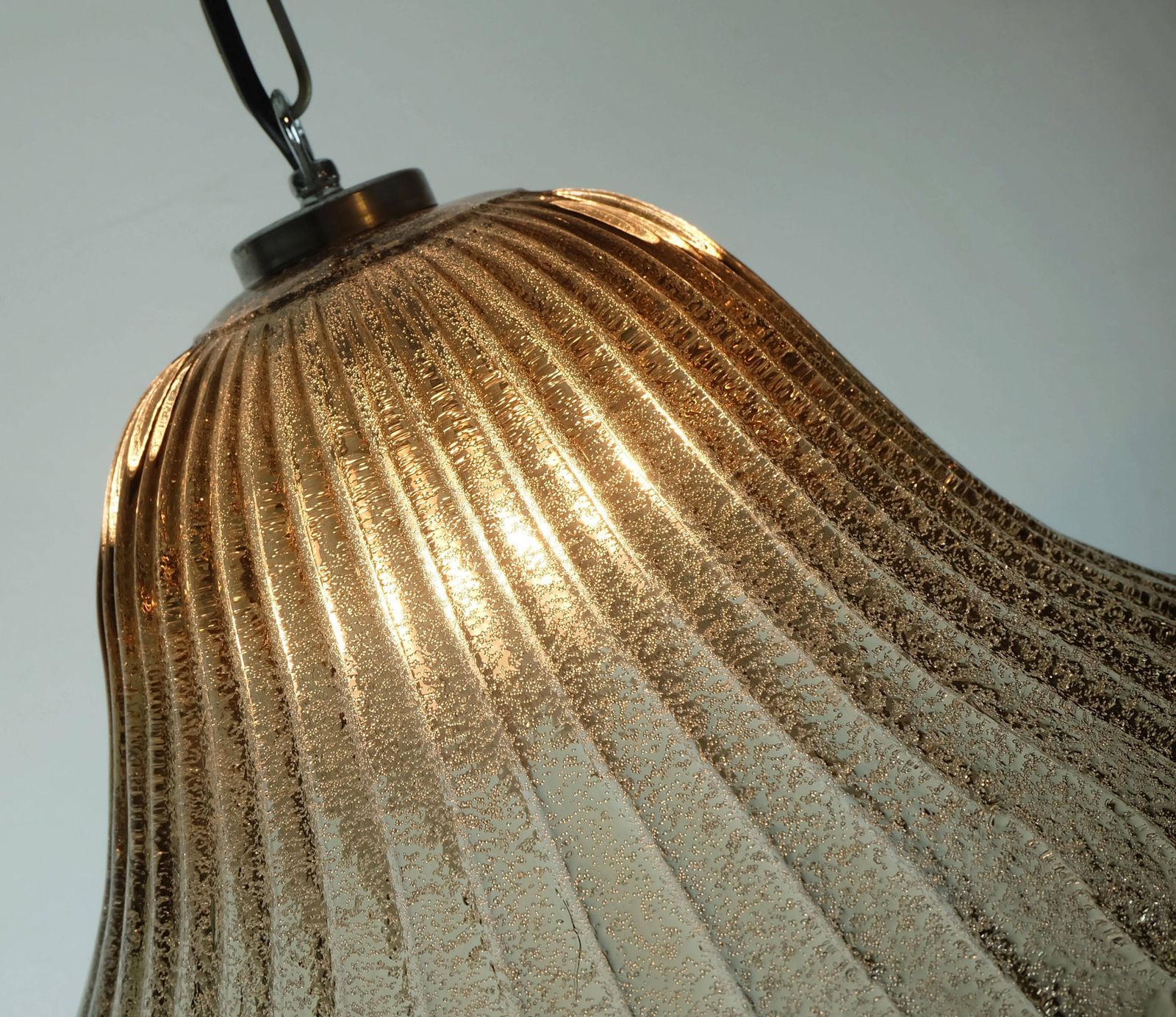 photo furniture Mid Century Pendant Light Briloner Leuchten Murano Glass And Metal 1970s