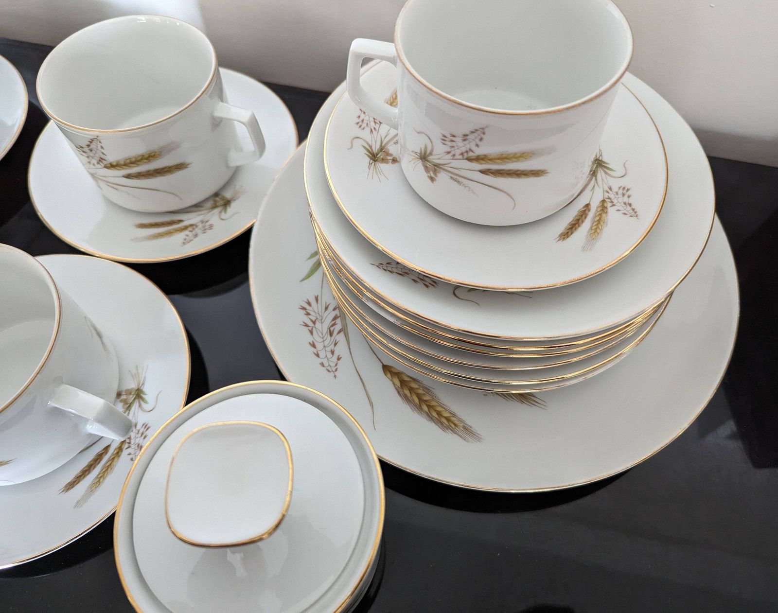 Marktleuthen Bavaria Winterling Pattern Ceramic Coffee Or Tea Set For 6 1950s 1960s Made In West Germany Mid Century photo buy