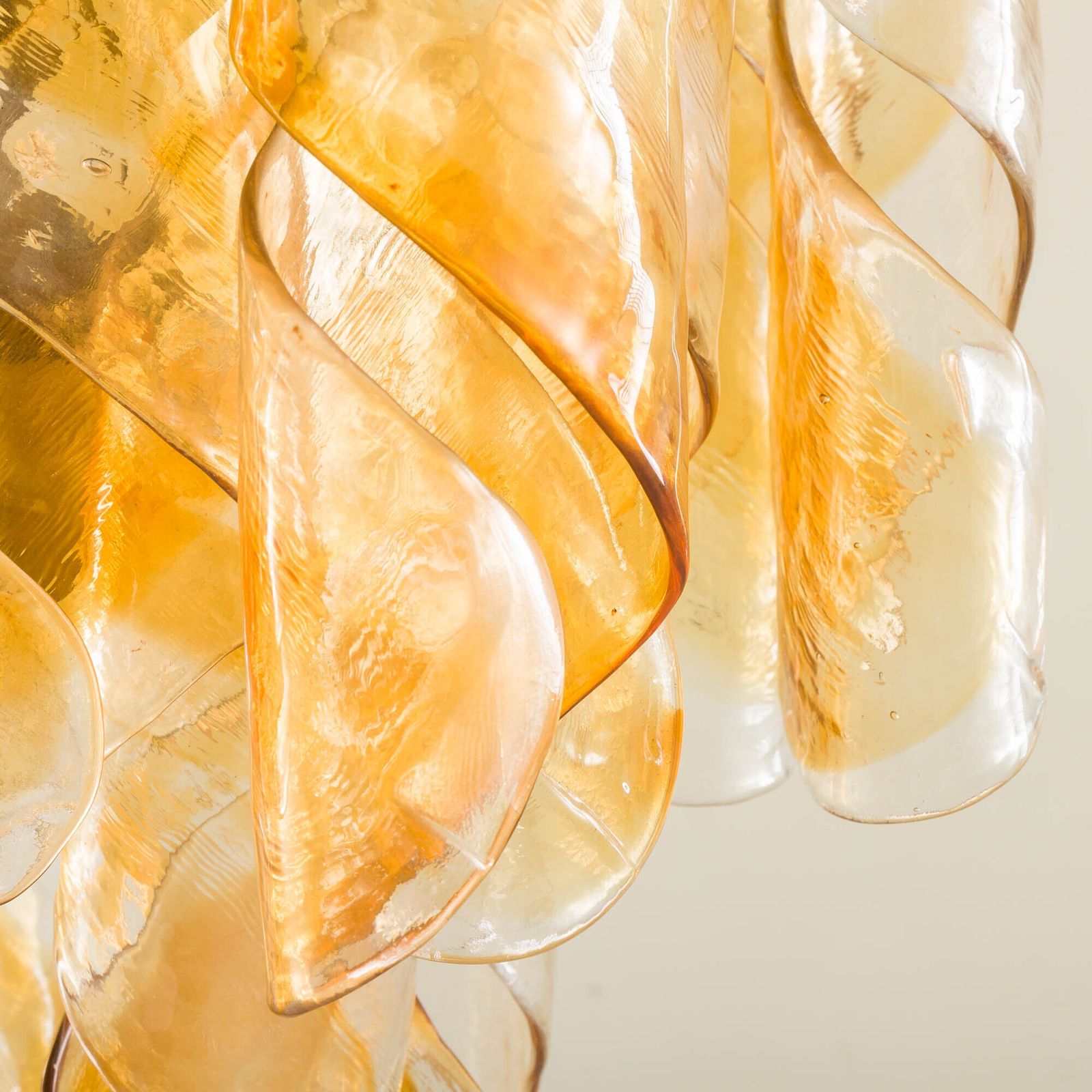 Lighting Mid Century Murano ‘Torciglione’ Glass Chandelier By Mazzega, Italy 1970s photo