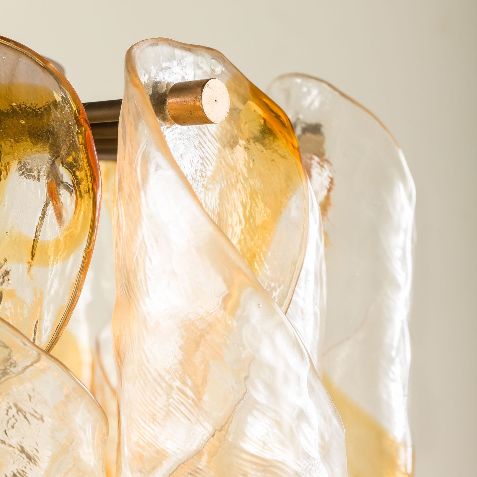 1667.0 Mid Century Murano ‘Torciglione’ Glass Chandelier By Mazzega, Italy 1970s photo