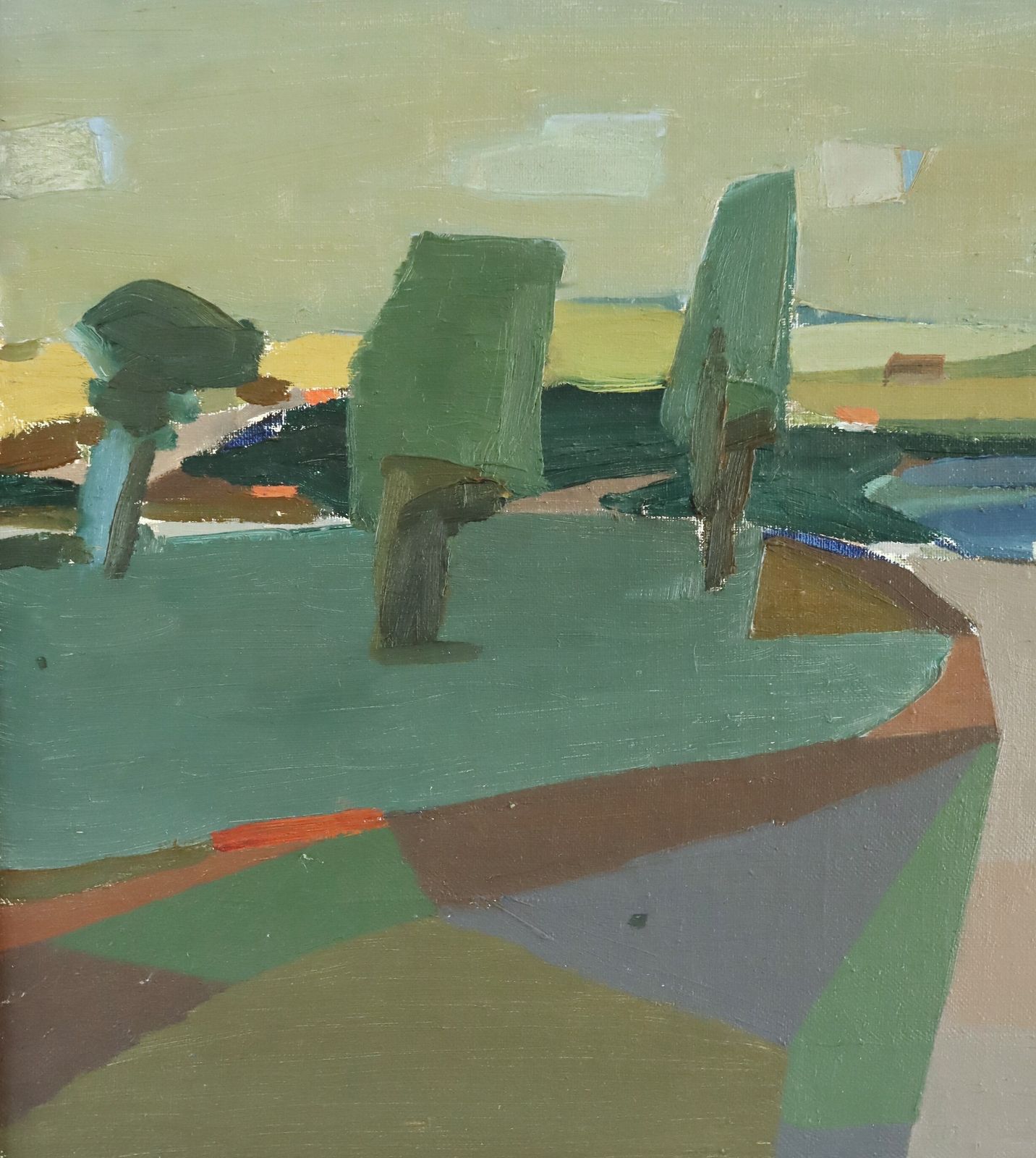 photo furniture Coastal Curve, Oil Painting, Mid 20th Century