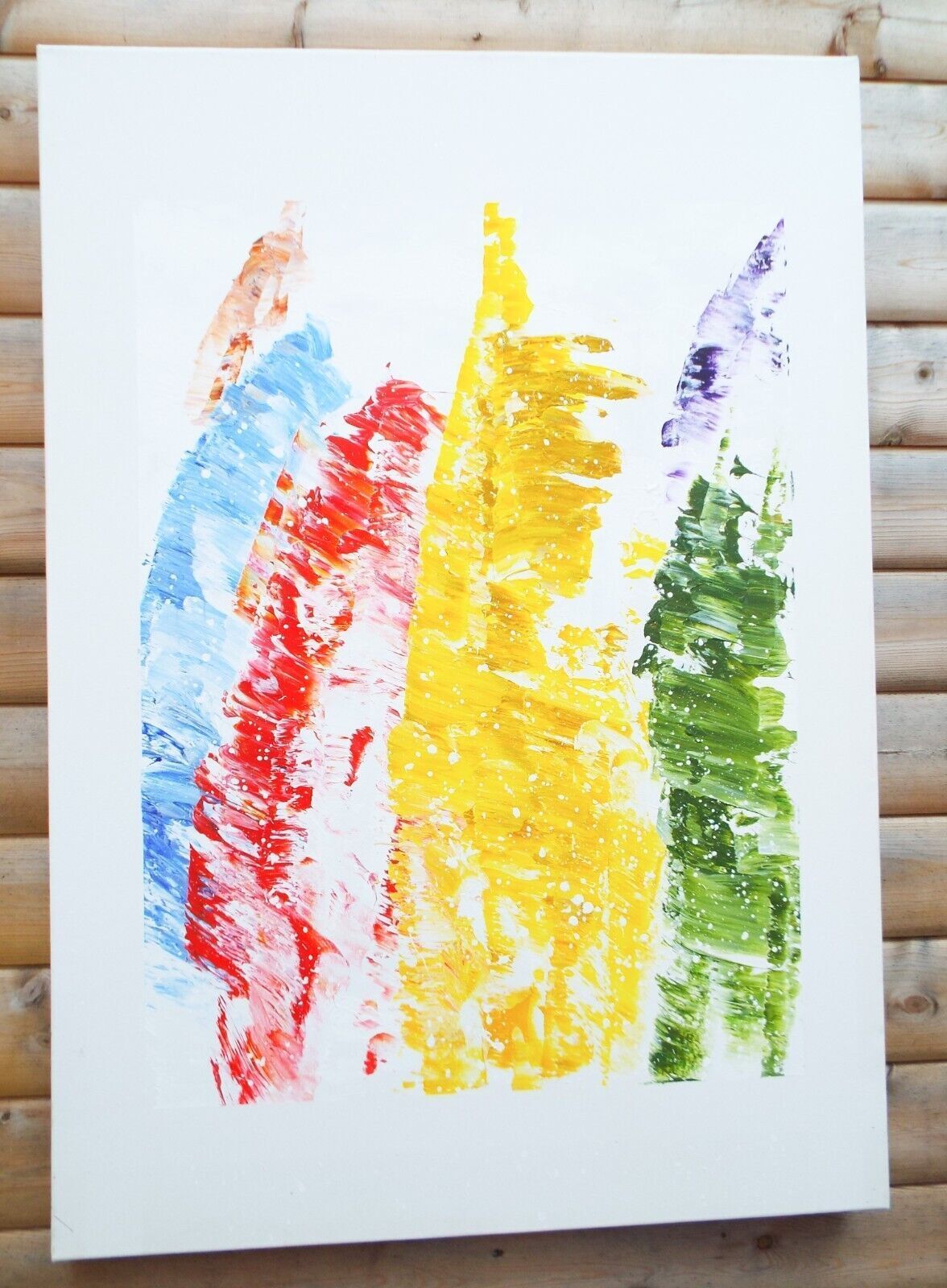 Large Abstract Seascape Nautical Sail Boats Painting Signed James Lucas 70x100cm
