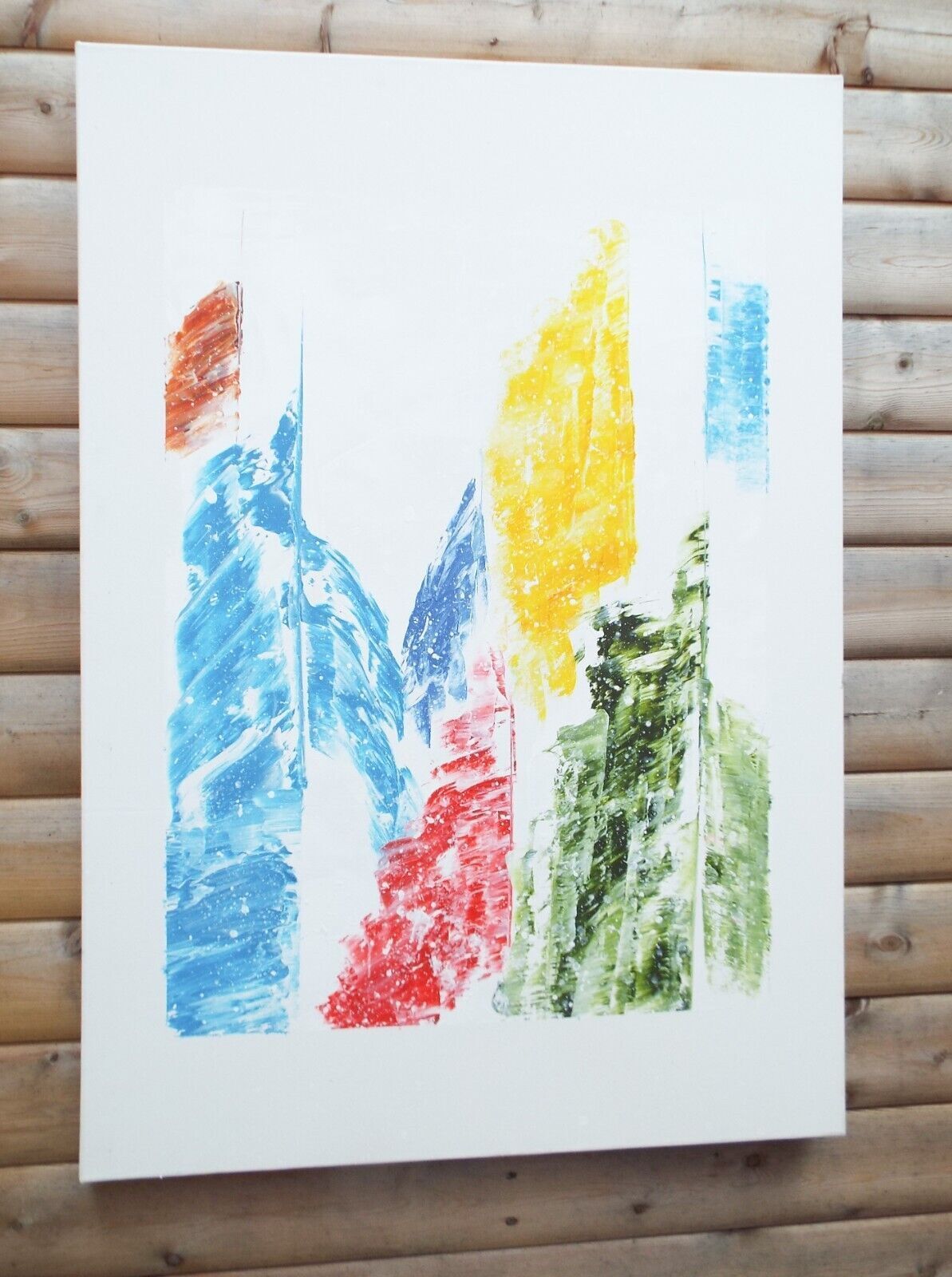 Large Abstract Sailing Nautical Sail Boats Painting Signed  James Lucas 70x100cm
