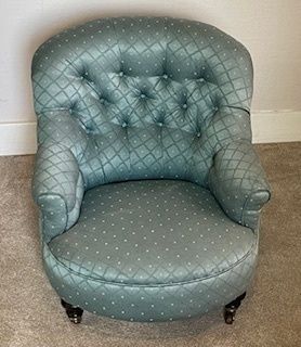 Antique Howard Style Button Back Over Stuffed Bedroom Nursing Chair photo buy