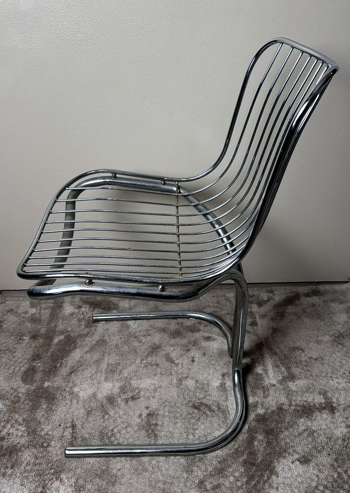 photo furniture Gastone Rinaldi  Designer Italian Steel Tubular Chair For Rima Padova