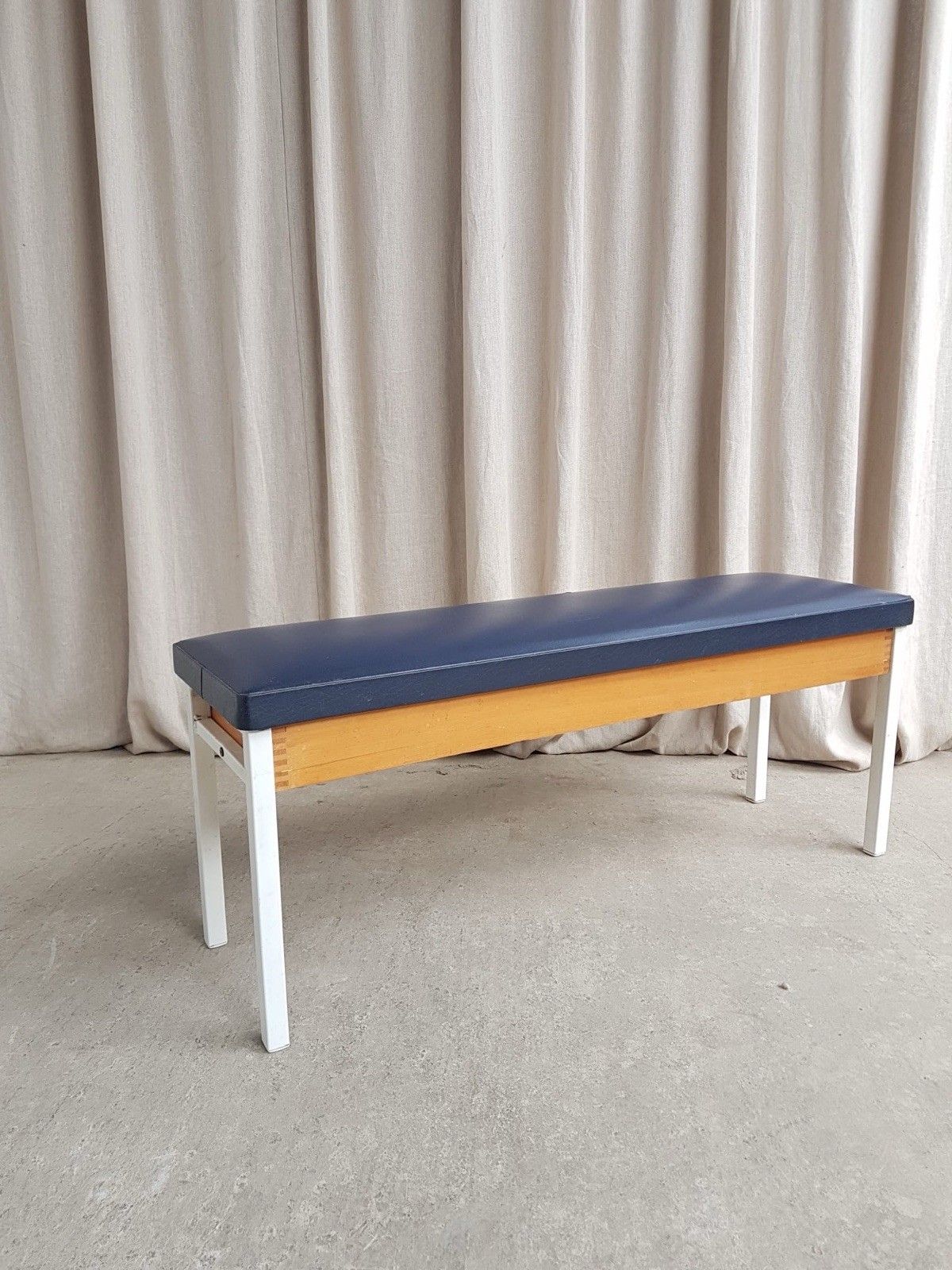 Vtg Mid Century Post Modern Modernist Hallway Dining Bench Seat Chair Retro R833 photo vintage