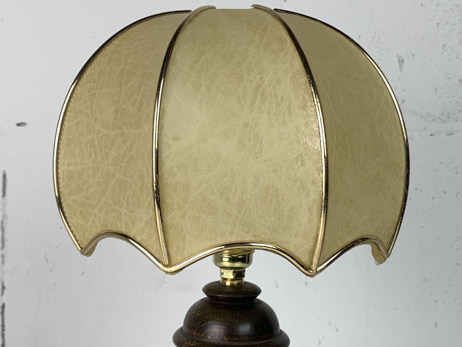 Wood Turned Mushroom Cocoon Table Lamp In The Style Of Charles Dudouyt photo vintage