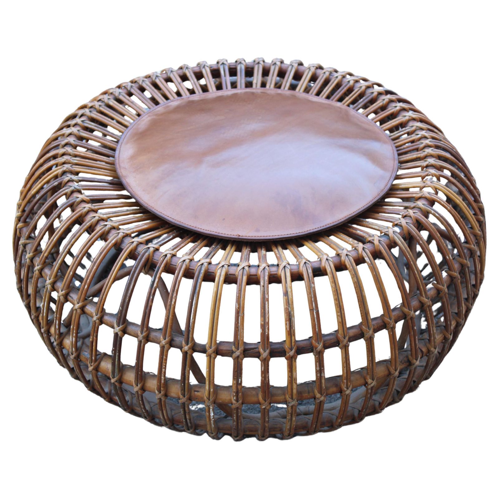 Round Pouf Franco Albini 1950 Italian Mid Century Design