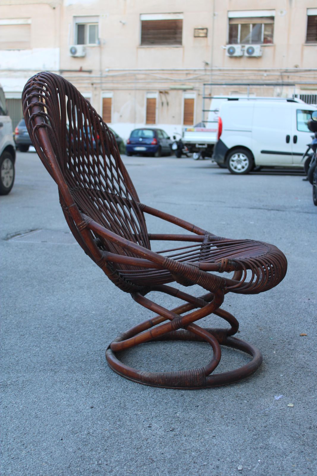 Tito Agnoli 1950 Curved Bamboo Armchair Mid Century Italy photo vinterior