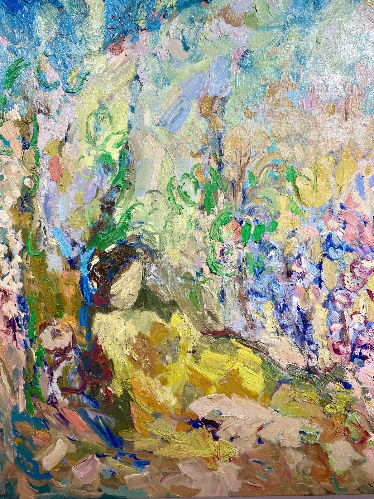 Resting In Your Garden , Large Impressionist Painting By Francesca Owen photo furniture
