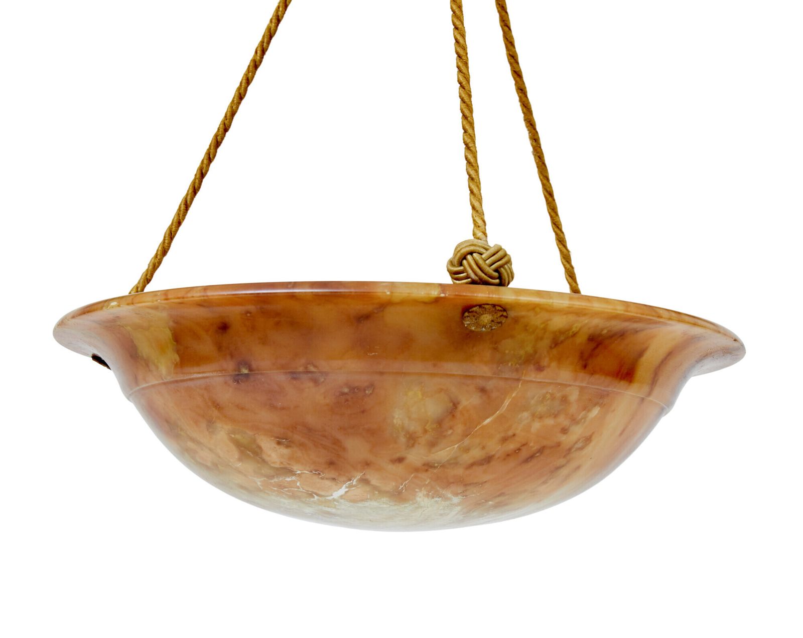 Art Deco Alabaster Hanging Pendant Light photo buy