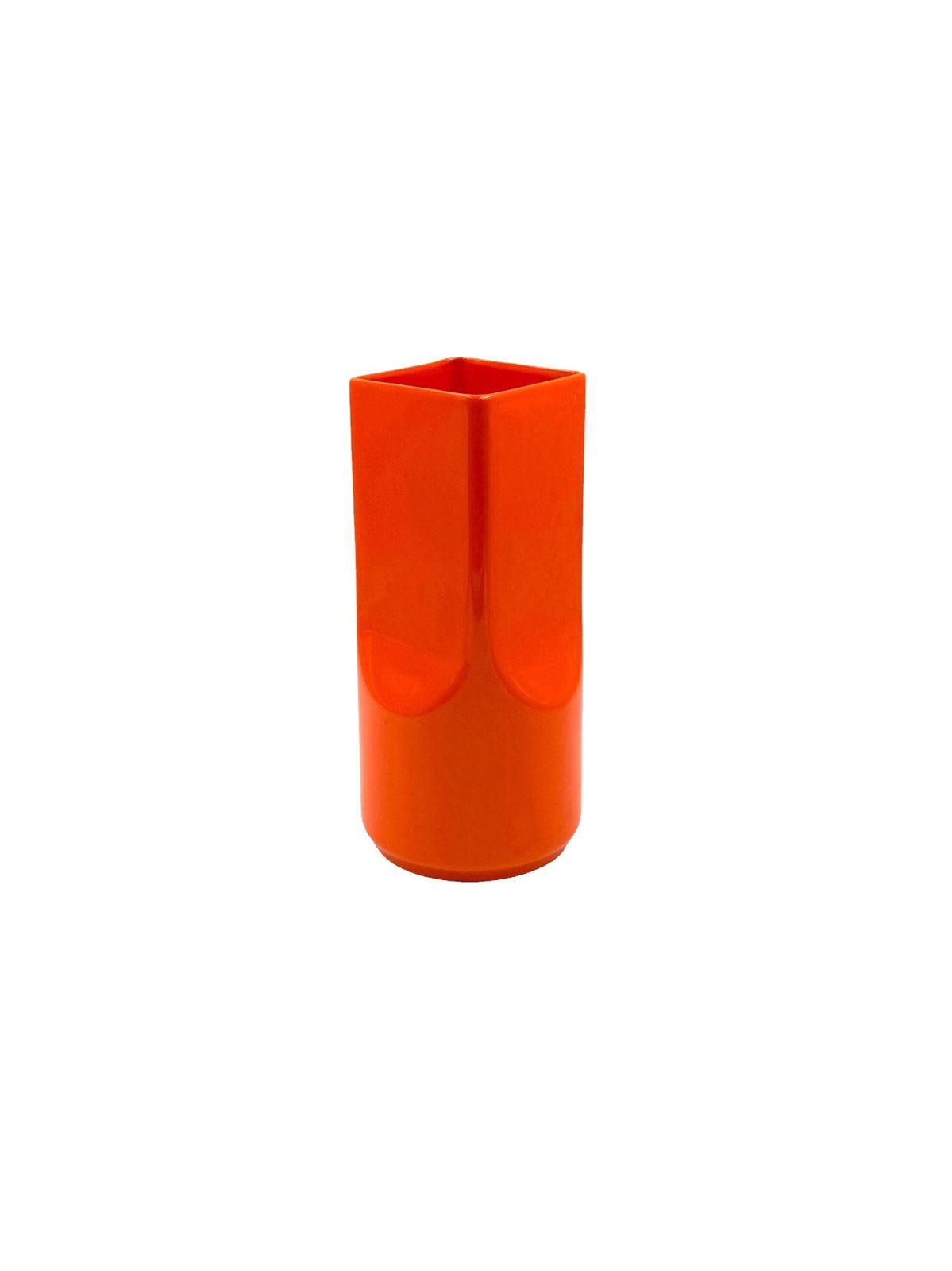 Studio Opi, Space Age Orange Ceramic Vase, Gabbianelli Italy Ca. 1960 photo buy