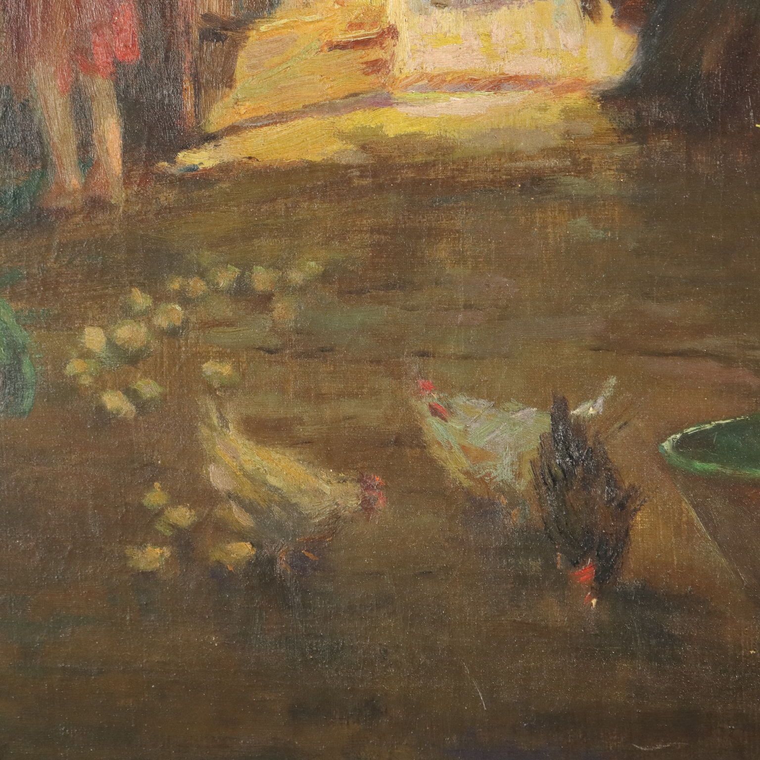 G. Solenghi Antique Painting Interior With Figures Oil On Canvas 1917 photo 1110.0