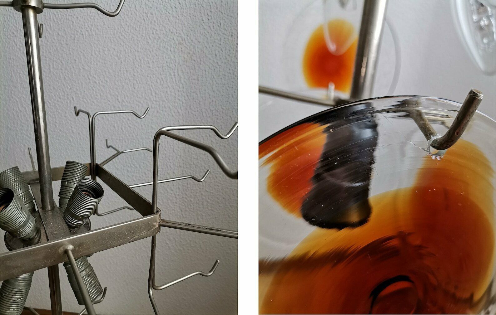 photo furniture Vintage Murano Disc Chandelier / 36 Discs / Gino Vistosi For Mazzega / Space Age / 1960s Italy / Mid Century Modern