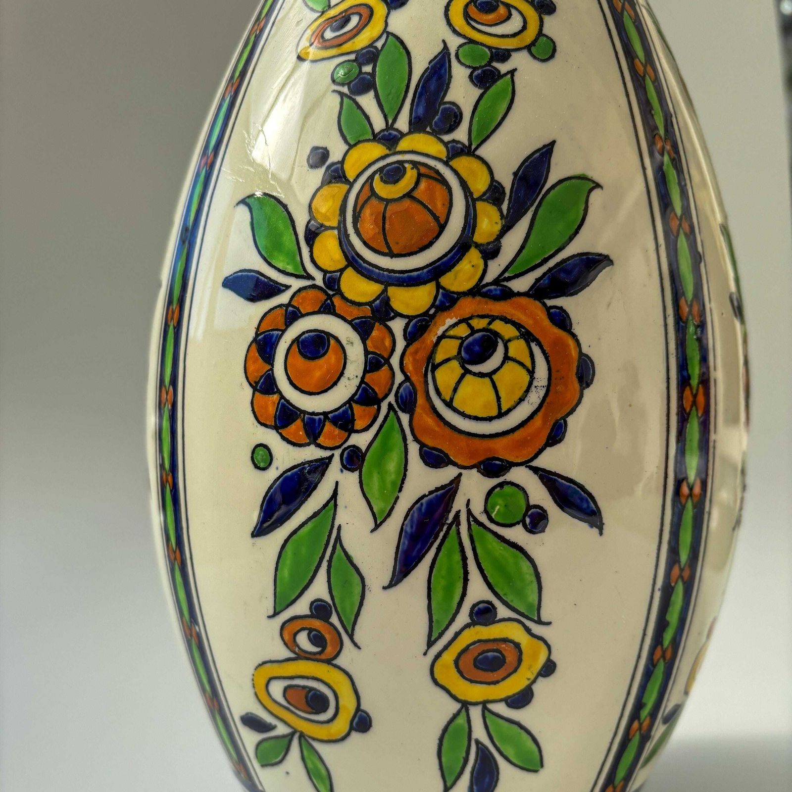 Art Deco Vase By Charles Catteau, Boch Freres photo 280.0