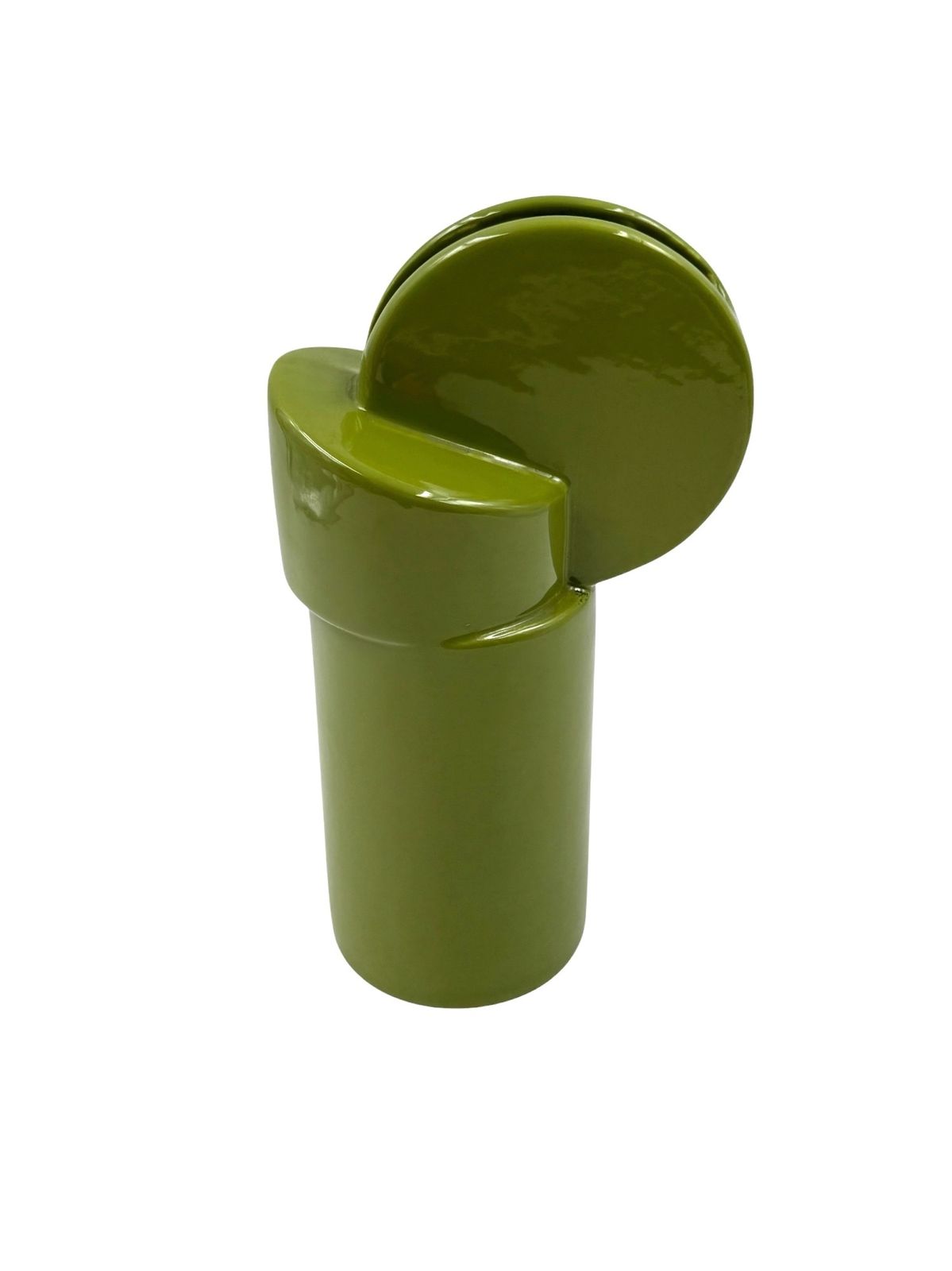 Space Age Green Ceramic Vase, Pietro Arosio, Parravicini Italy Ca. 1960 photo vintage