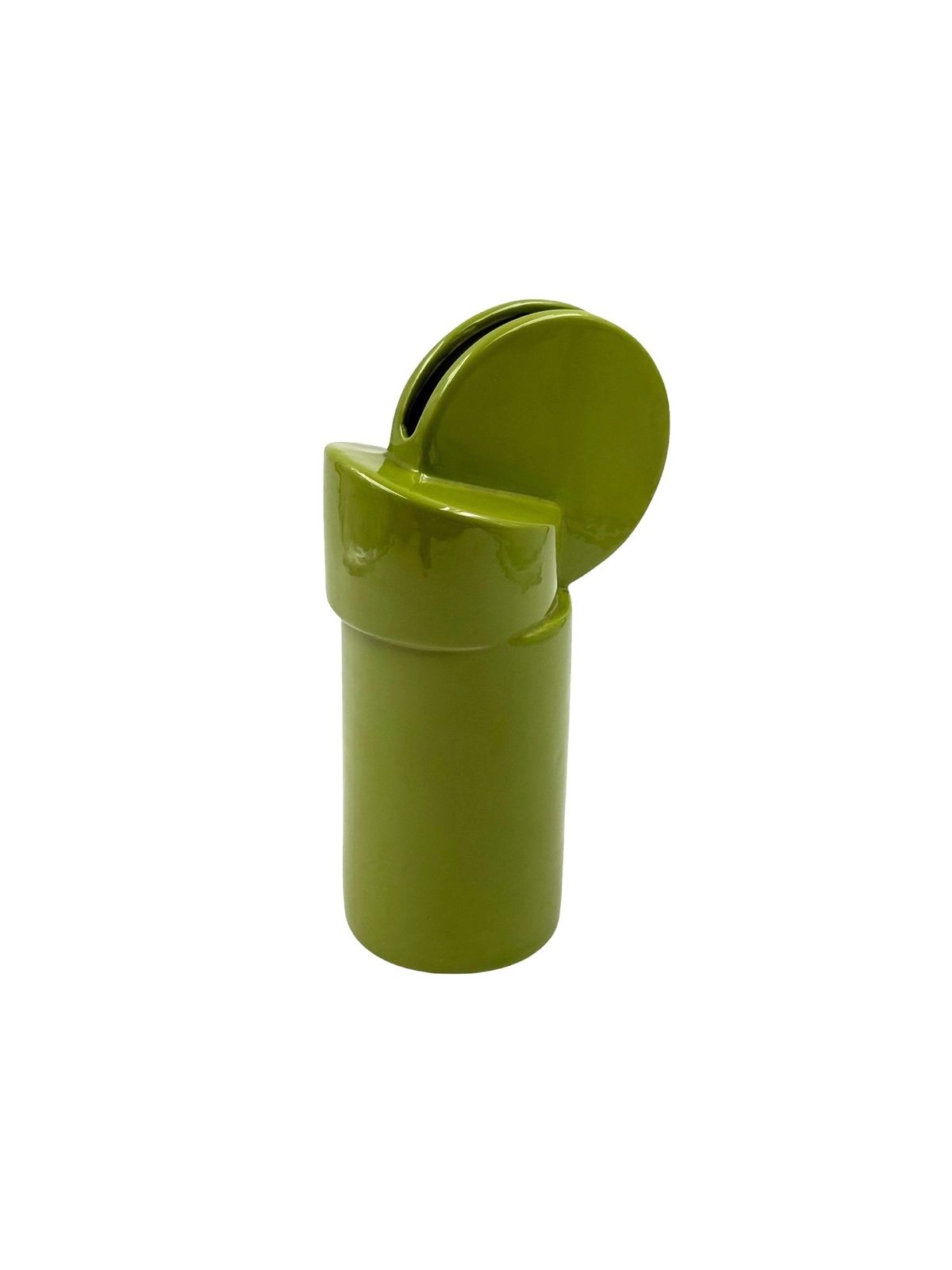 Space Age Green Ceramic Vase, Pietro Arosio, Parravicini Italy Ca. 1960