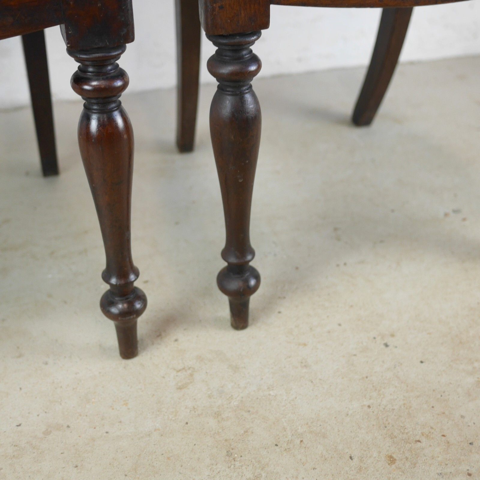 Pair Antique Regency Country House Hall Chairs Fruitwood #102883 photo Furniture