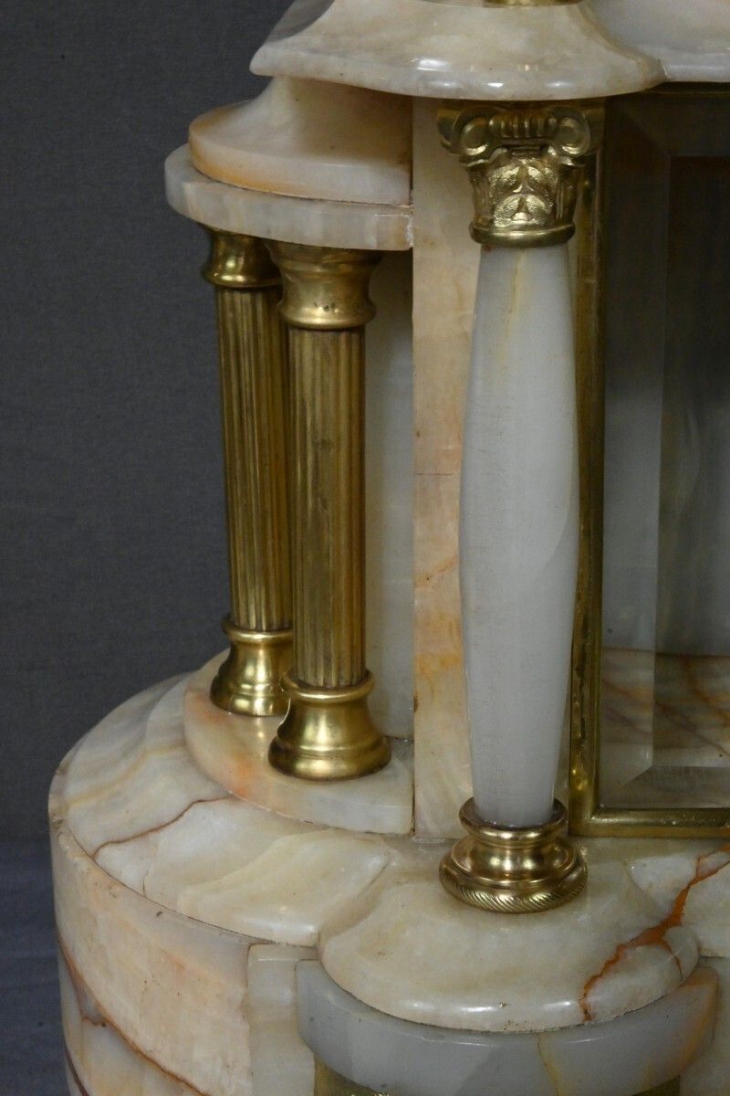 photo for sale Marble And Bronze Fireplace Set, “A L'espérance” By H. Godchot – Late 19th Century