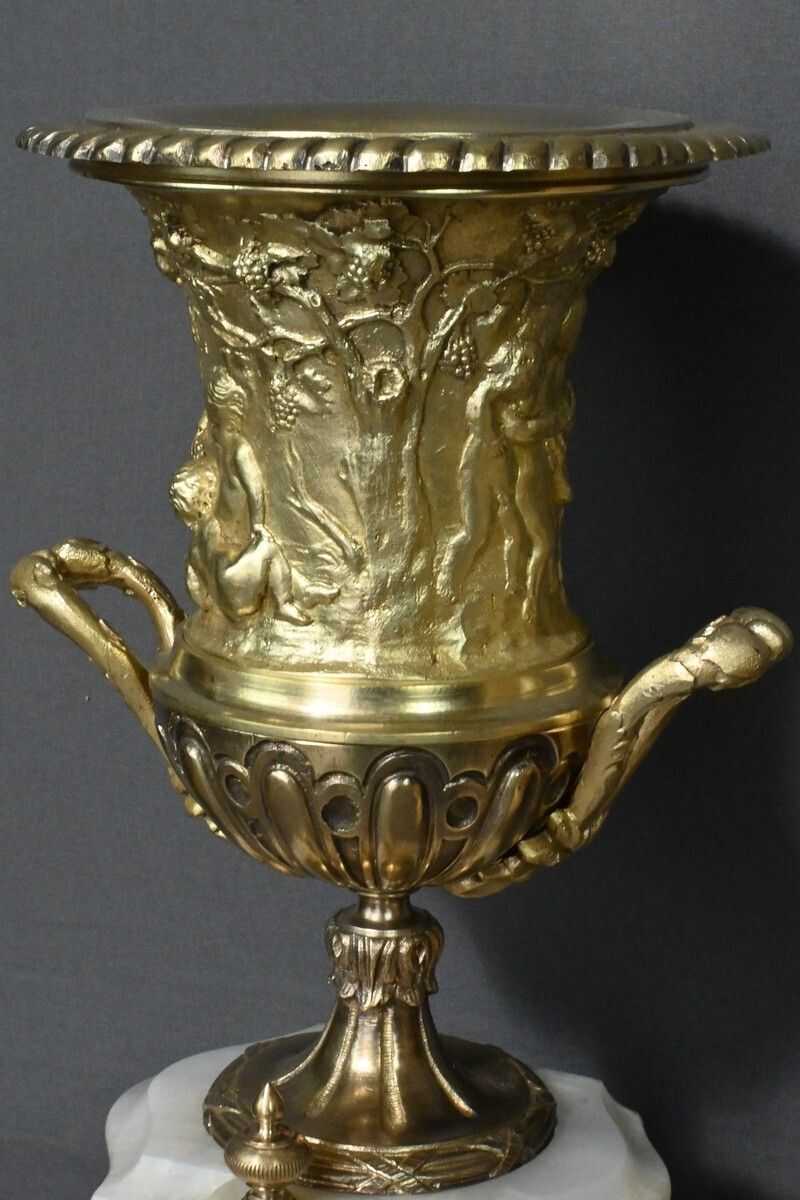 photo vinterior Marble And Bronze Fireplace Set, “A L'espérance” By H. Godchot – Late 19th Century
