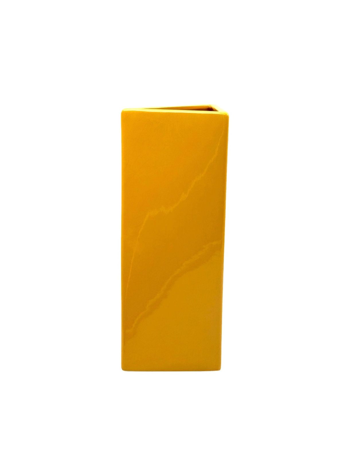 Space Age Yellow Ceramic Vase, Pietro Arosio, Parravicini Italy Ca. 1960 photo for sale