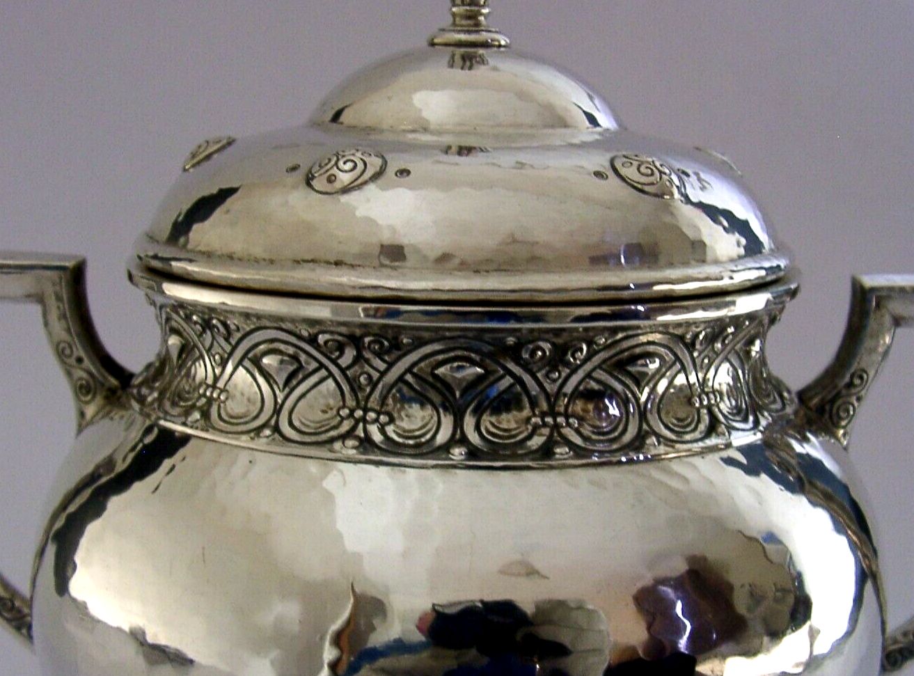 Home Decor Rare 422g Swiss Jezler Solid Silver Lidded Bowl Urn C1920 Antique Arts & Craft photo