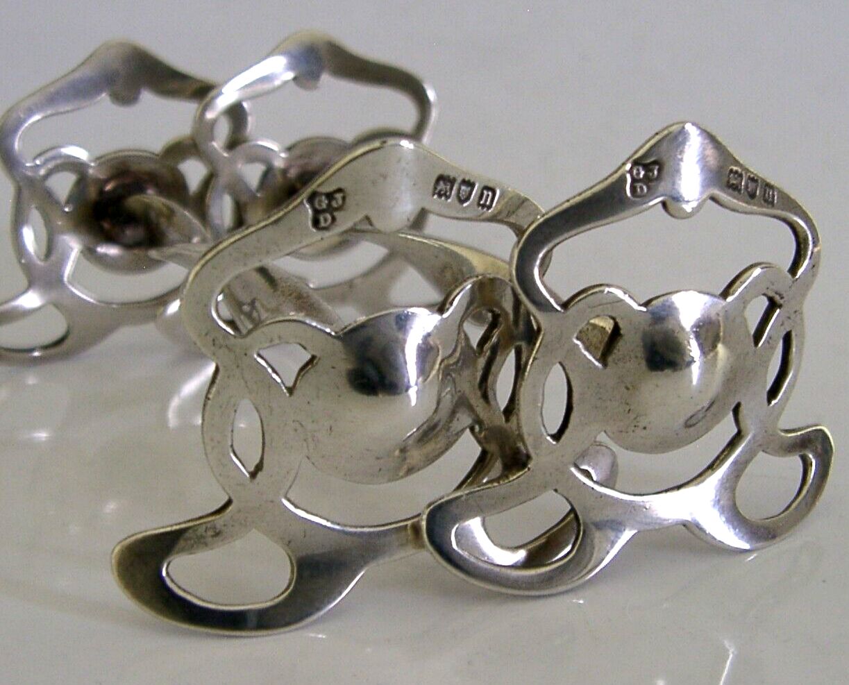 Art Nouveau Sterling Silver Cutlery Rests 1908 Antique Cymric Knox ? photo 225.0