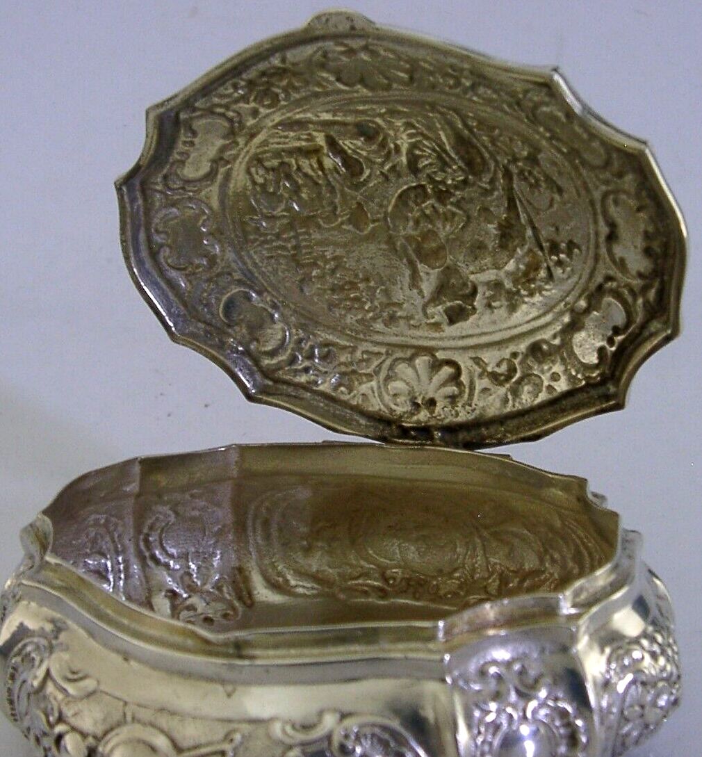 Heavy 110g Superb German Solid Silver Table Trinket Table Box C1900 Antique photo buy