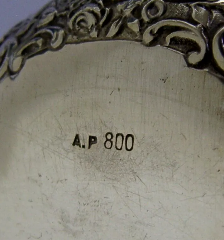 photo furniture Heavy 110g Superb German Solid Silver Table Trinket Table Box C1900 Antique