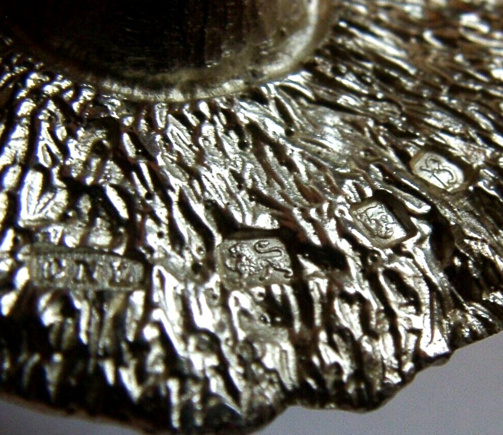 784.98 Rare 1 Of 20 Sterling Silver Christopher Lawrence Mushroom 1976 256g Rabbits photo