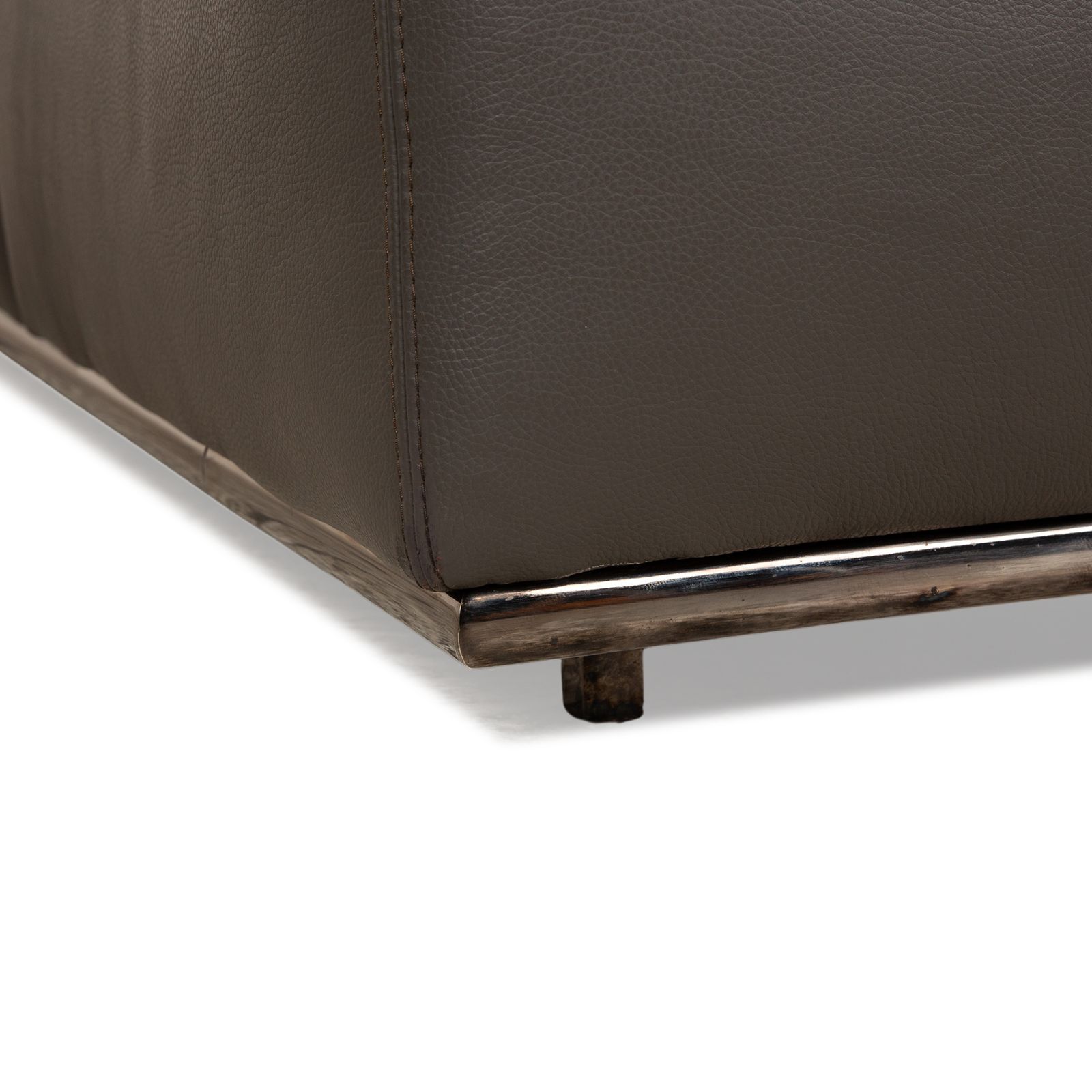 Who's Perfect Leather Lounger Brown Dark Brown Daybed Manual Function photo 1721.0