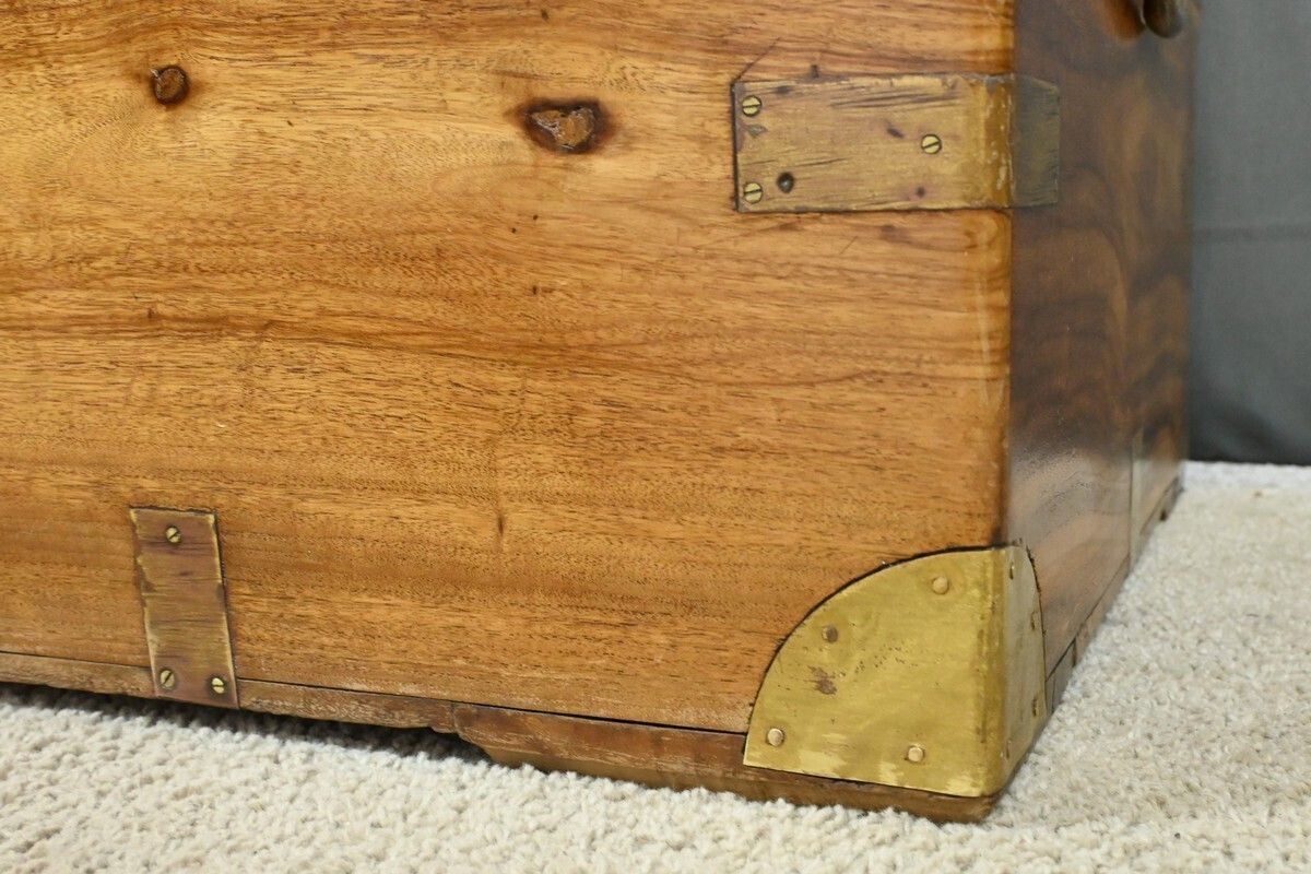 photo buy Marine Trunk In Camphor Wood, India – Late 19th Century