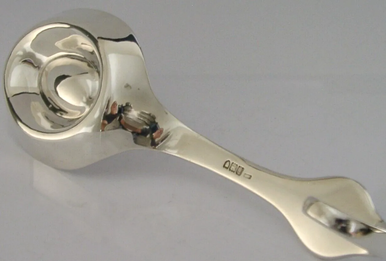 Rare Yetsworth Family Crested Sterling Silver Spoon Warmer 1907 Antique 274g photo vinterior