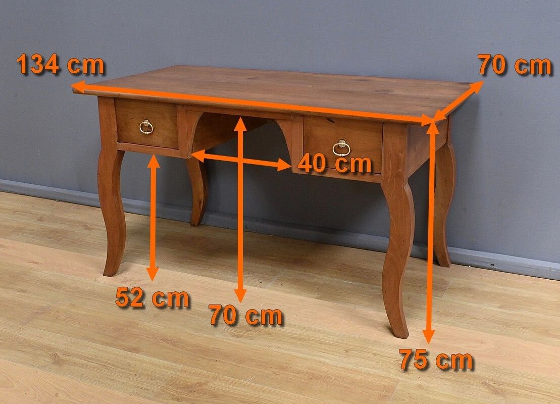 photo buy Cherrywood Desk Table, Louis XV Style – Part 2 Of The 19th Century