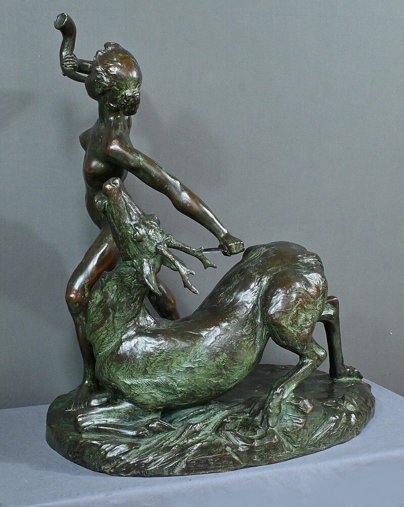 Important Bronze “Diane Chasseresse” By J. Geleyn – Early 20th Century photo for sale