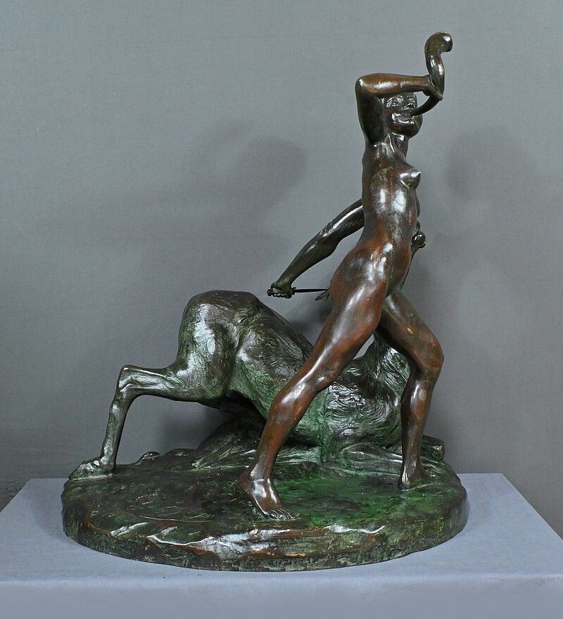 Important Bronze “Diane Chasseresse” By J. Geleyn – Early 20th Century photo vinterior