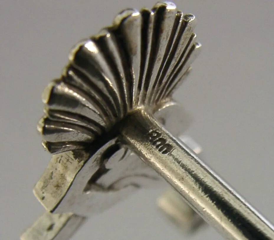 Belgian 800 Cast Solid Silver Cutlery Rests C1920 Antique Art Deco 70g photo buy