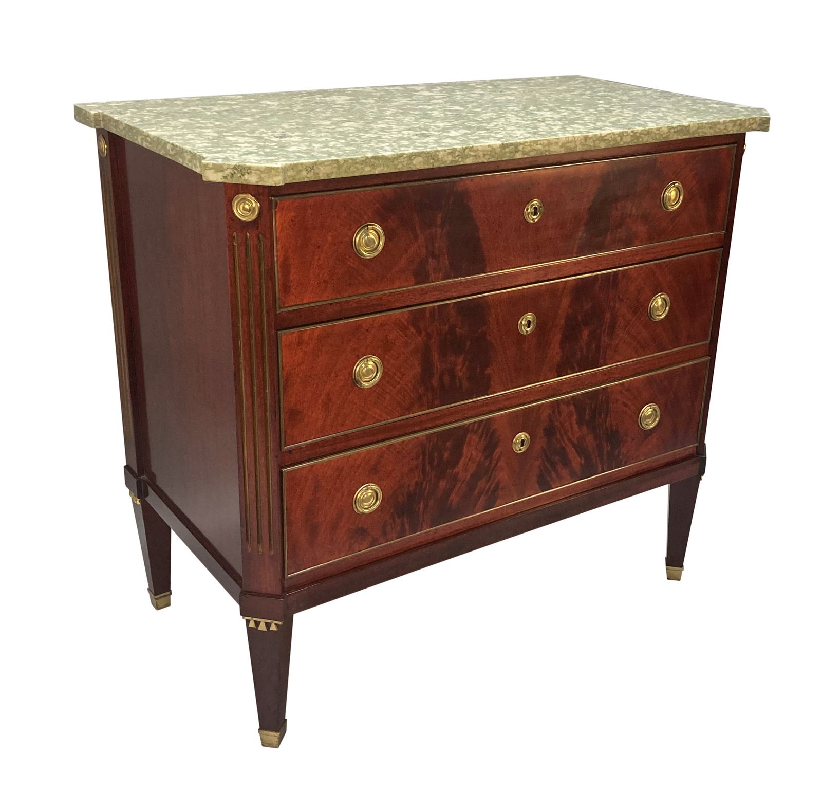A XIX Century Russian Commode With Pale Green Marble Top photo furniture
