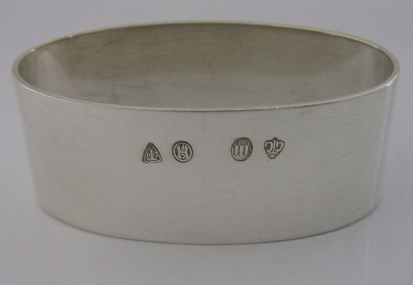 Pretty Danish Enamel Solid Silver Napkin Ring 1930 photo 52.0