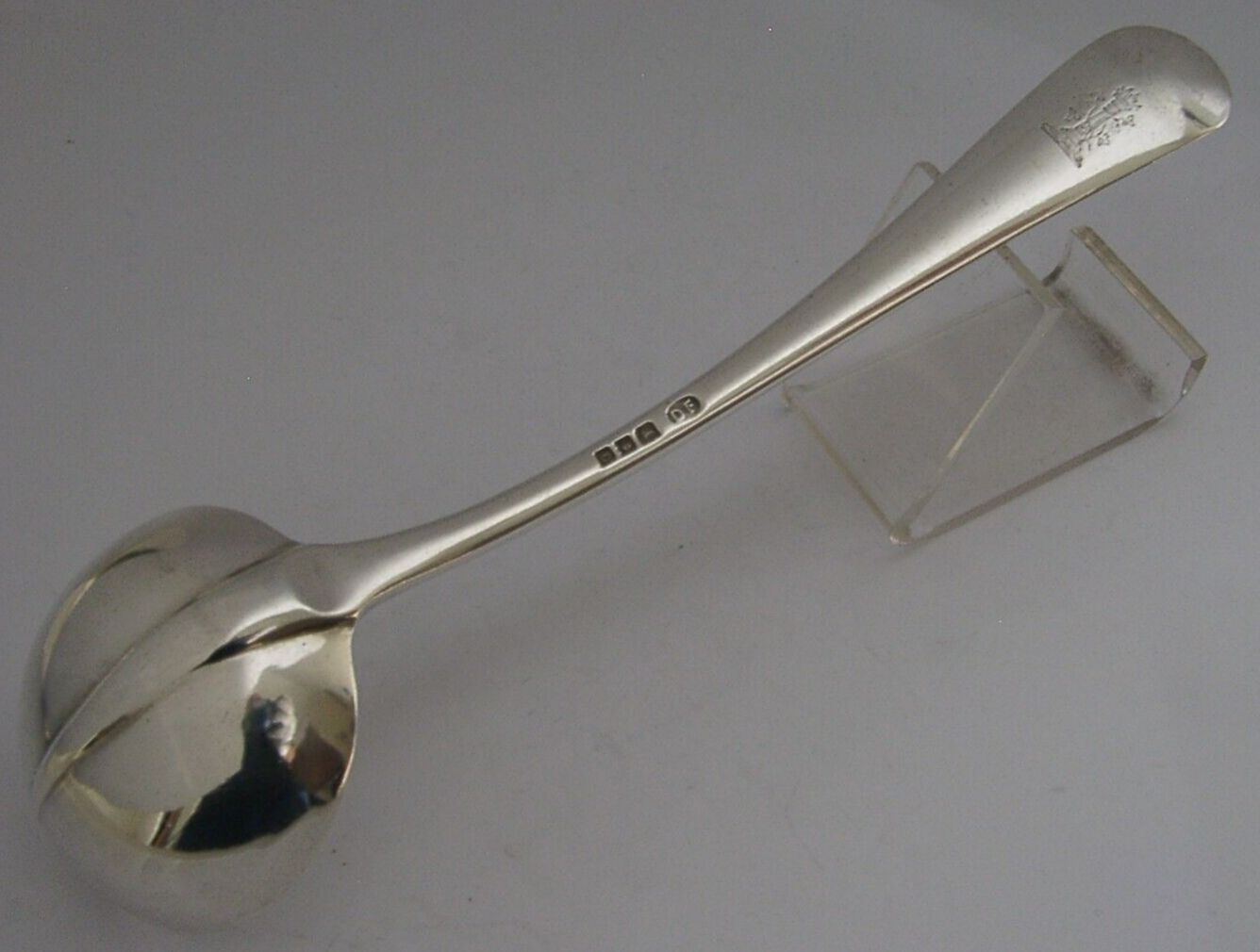 Rare Sterling Silver Lampet Or Lampeth Family Crested Sauce Ladle 1918 photo Home Decor