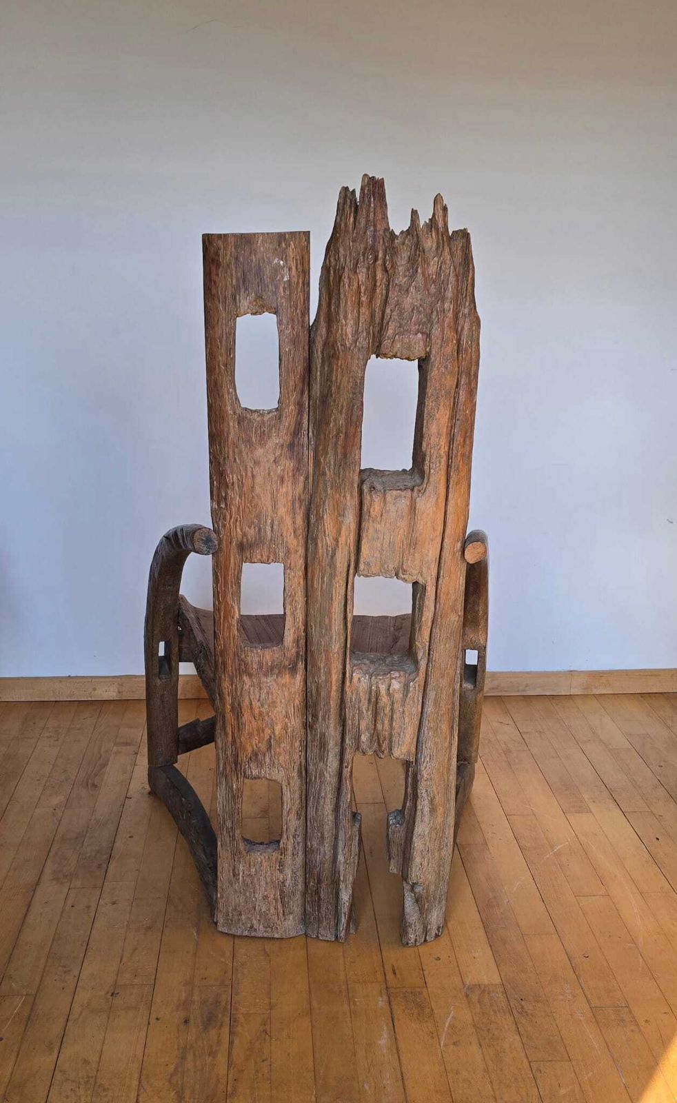 One Of A Kind Rustic Wooden Armchair photo vinterior