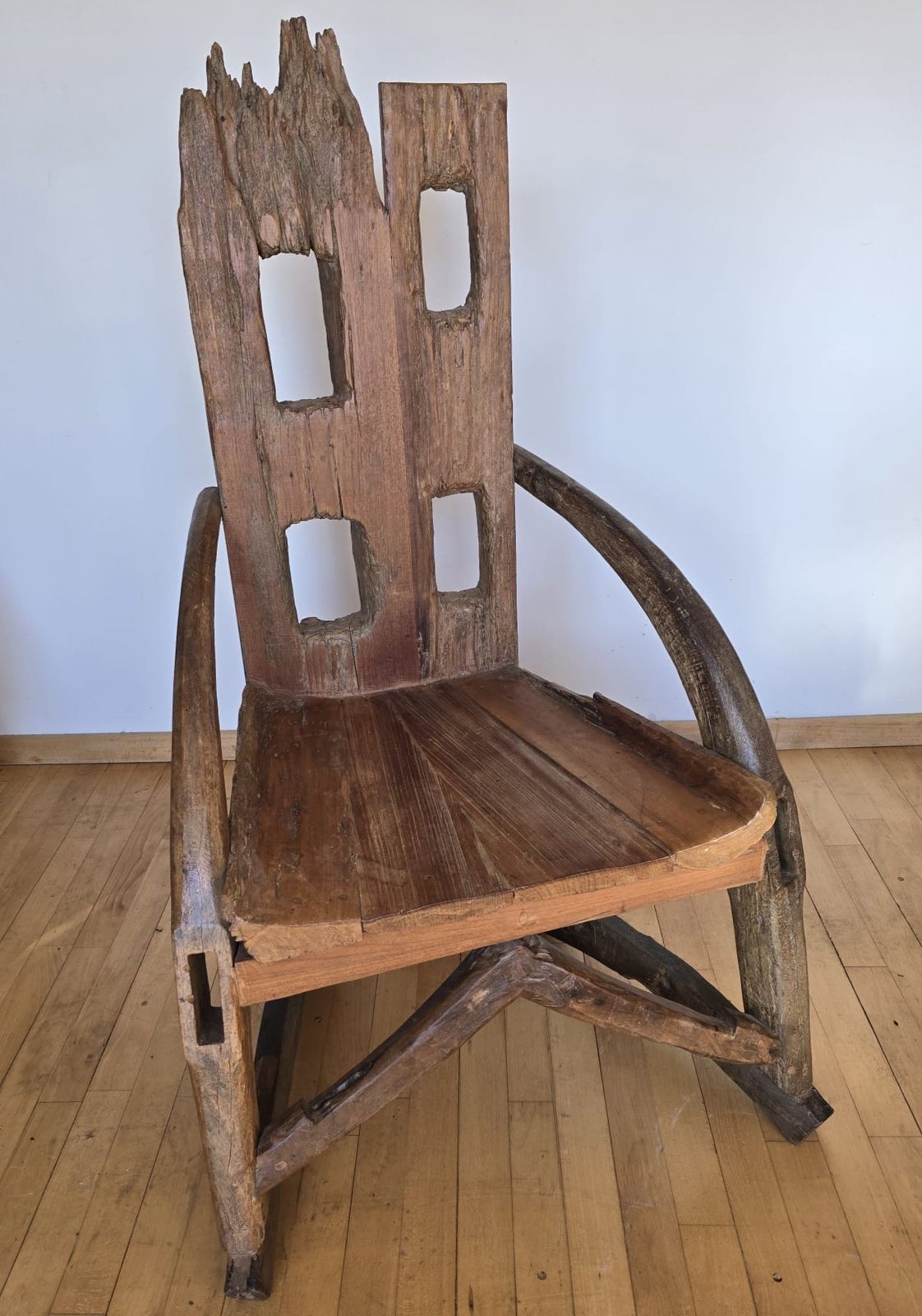 One Of A Kind Rustic Wooden Armchair photo buy