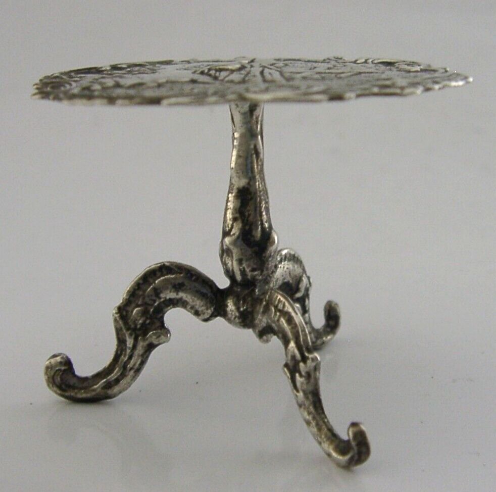 Rare German Hanau Solid Silver Miniature Table Dolls House C1900 Antique photo 95.0