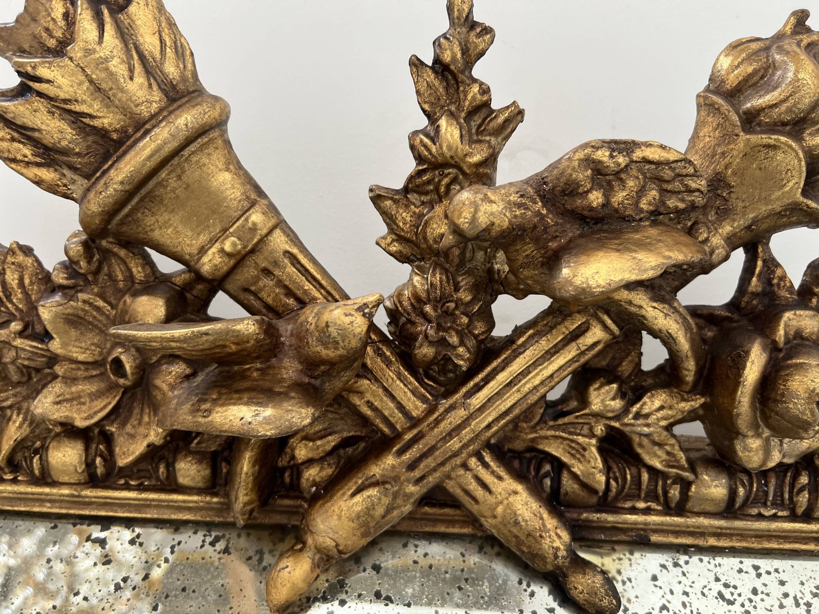 Louis XVI Style Mirror With Parecloses In Wood And Gilded Stucco 19th Century photo Home Decor