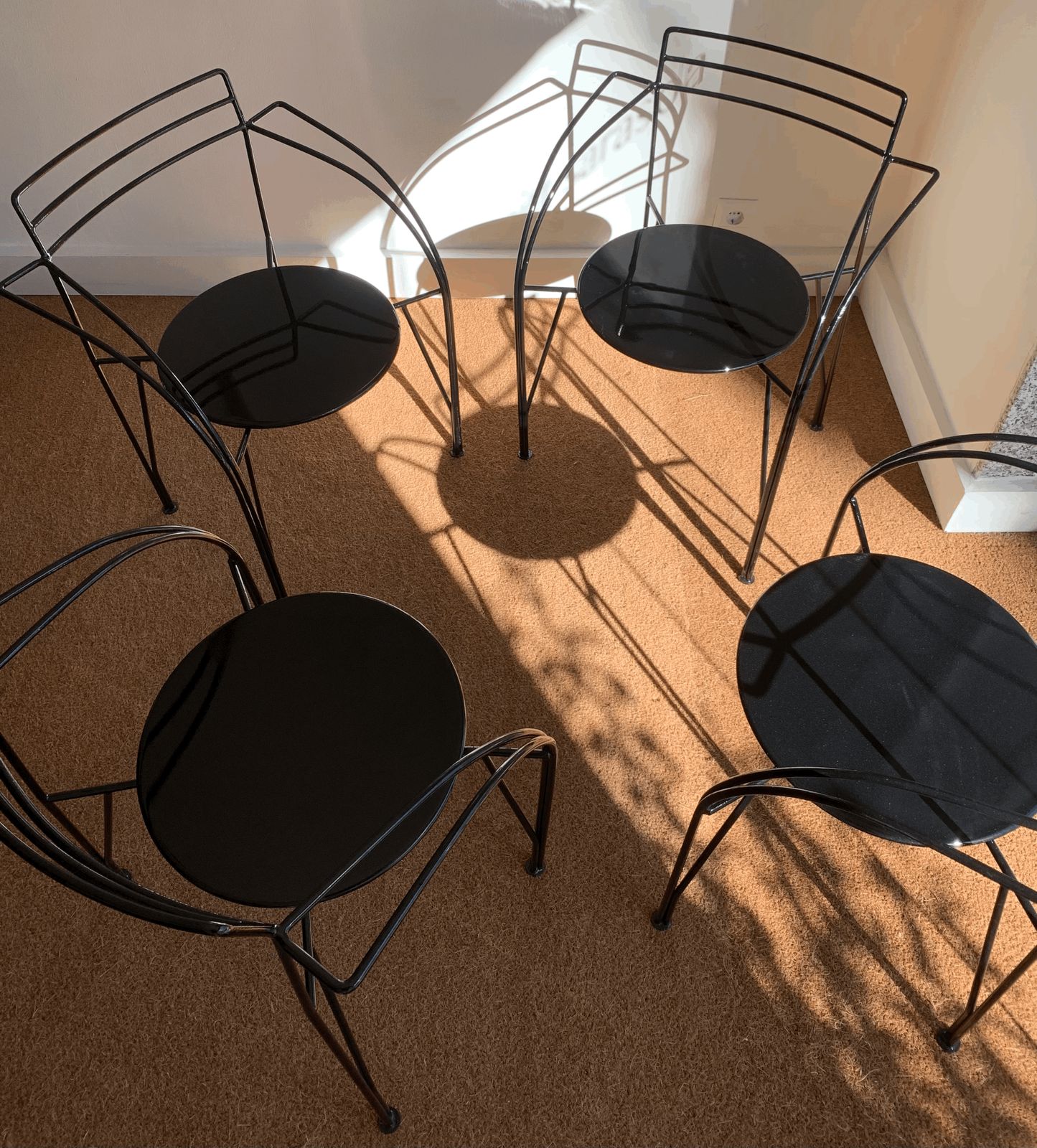 photo for sale Pascal Mourgue Metal Armchairs, France, 1980s