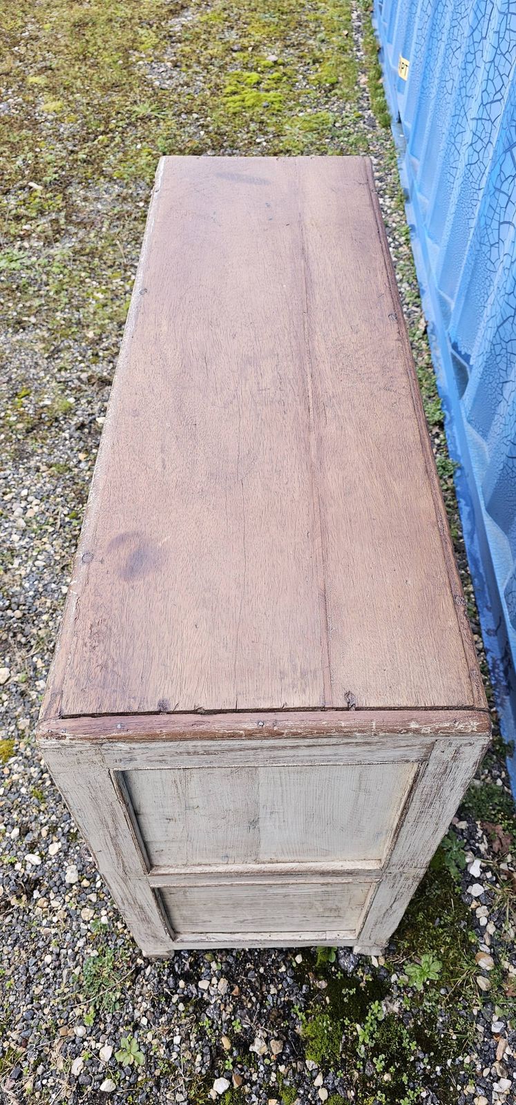 photo for sale Old Glass Sideboard In Teak, 1800s
