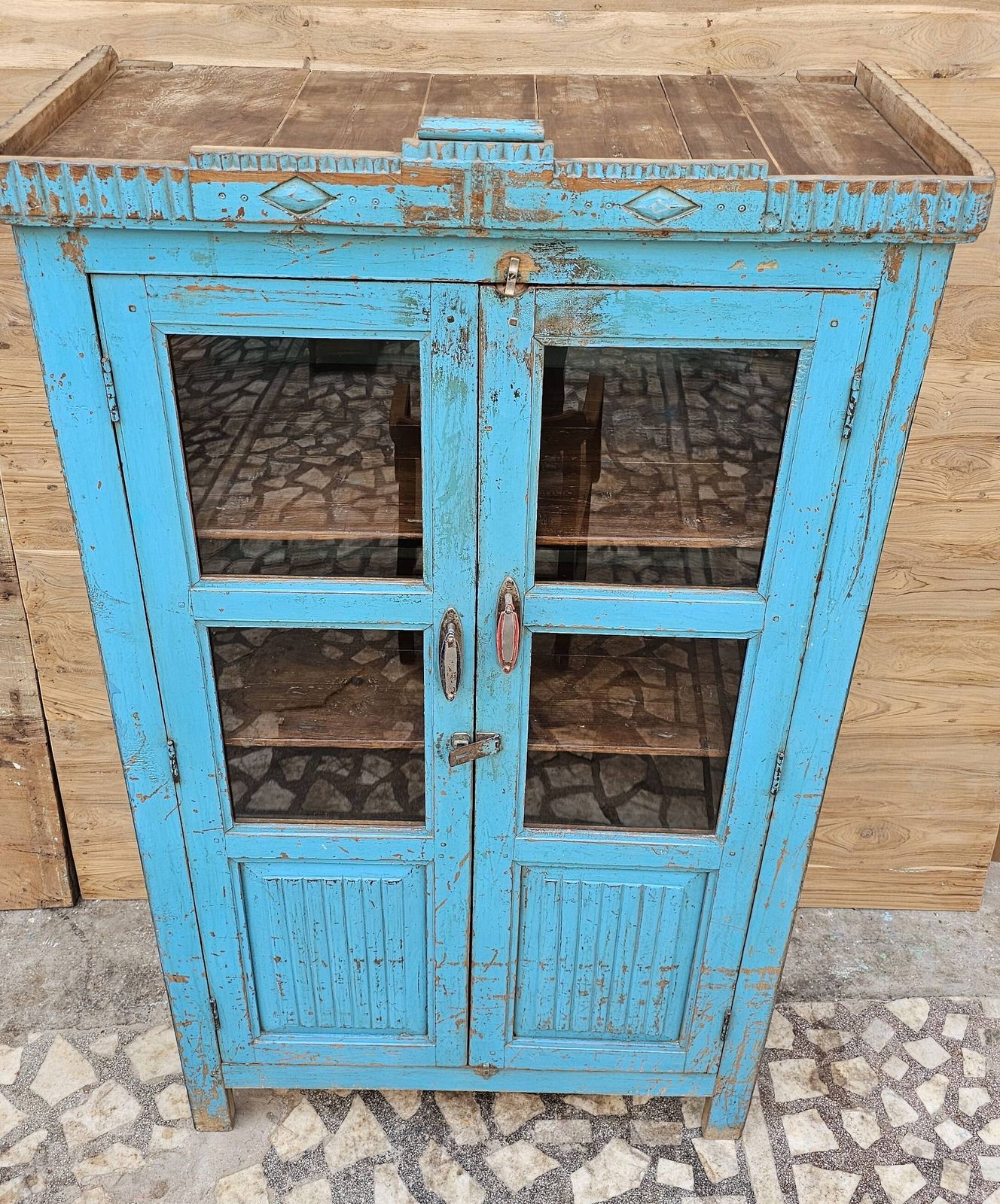 Old Art Deco Dresser In Burmese Teak photo vintage